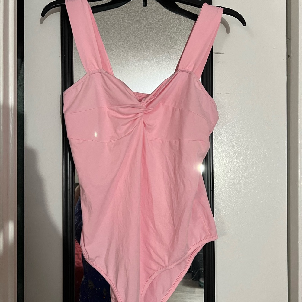 Pink women’s tank top bodysuit